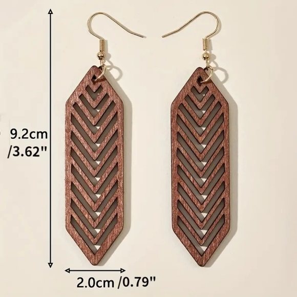 3 /$25 ✨New✨ Wooden Earrings - Picture 4 of 4